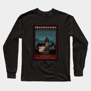 Transylvania (Dracula) Vintage style Railway Poster Long Sleeve T-Shirt